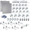 Triton Products 46 pc LocHook Assortment W/ (2) 24" W x 24" H Gray 18-Gauge Steel Square Hole Pegboards LB1-GKit - alternate 8
